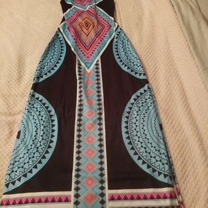 Flattering India print maxi
